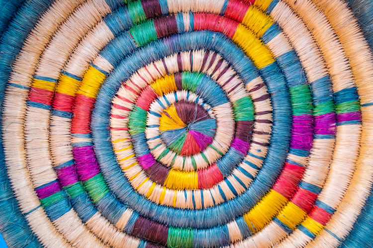 Full frame shot of multi colored rug
