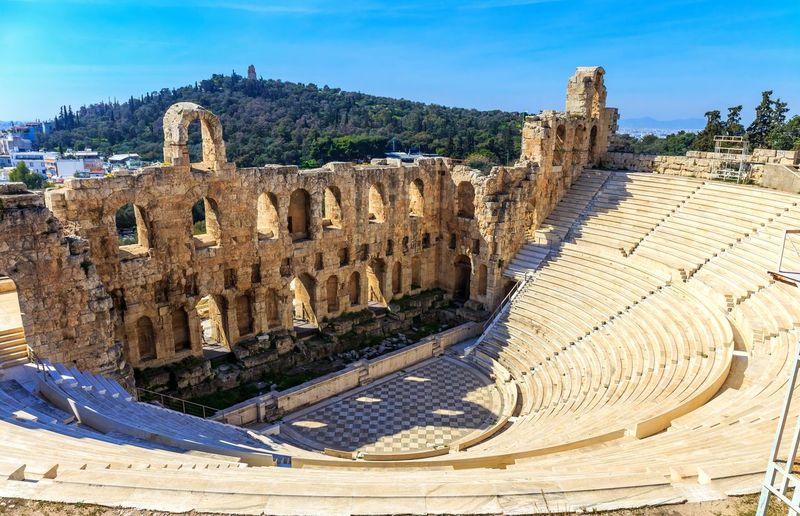 Herodion atticus odeon theater under the acropolis, greece