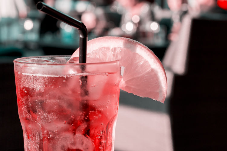Close-up of drink in glass