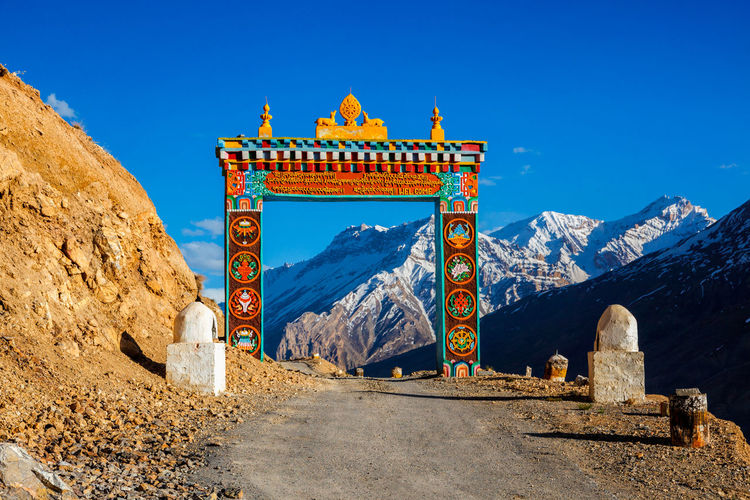 Gates of ki gompa, spiti valley, himachal pradesh