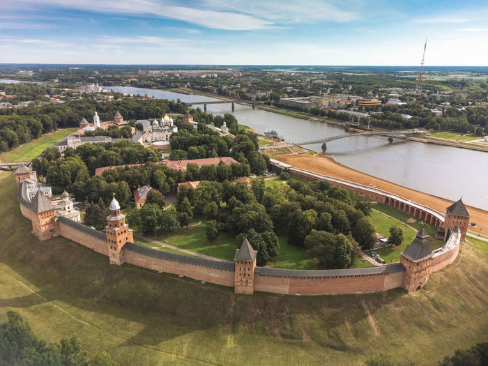 Novgorod kremlin - an old fortress in the center of novgorod, on the volkhov river