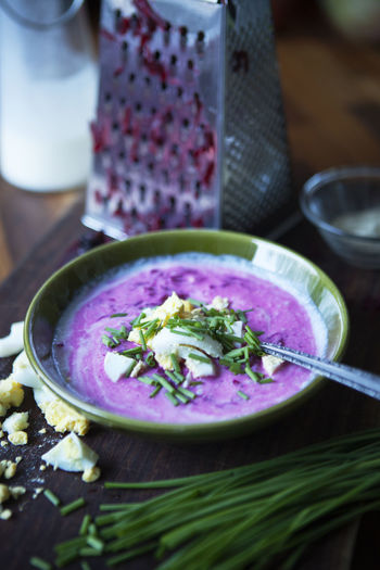 Cold beetroot soup