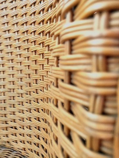Detail shot of wicker basket