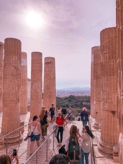 Group of people in acropolis