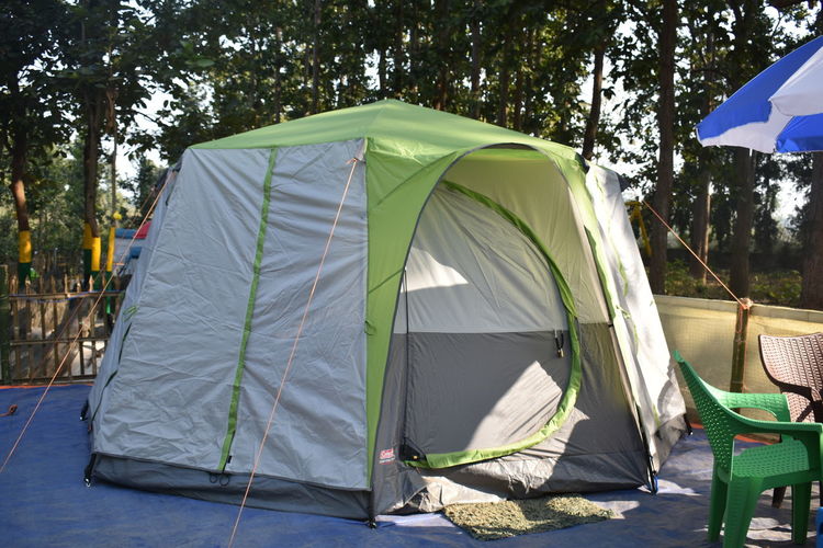 View of tent on sunny day