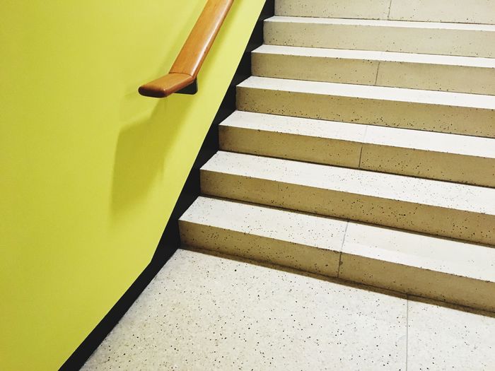High angle view of stairs
