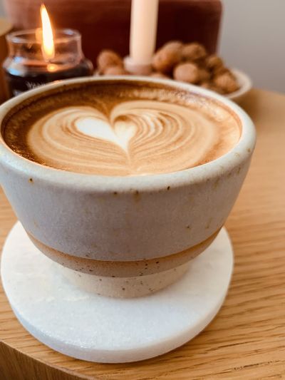 Close-up of coffee on table
