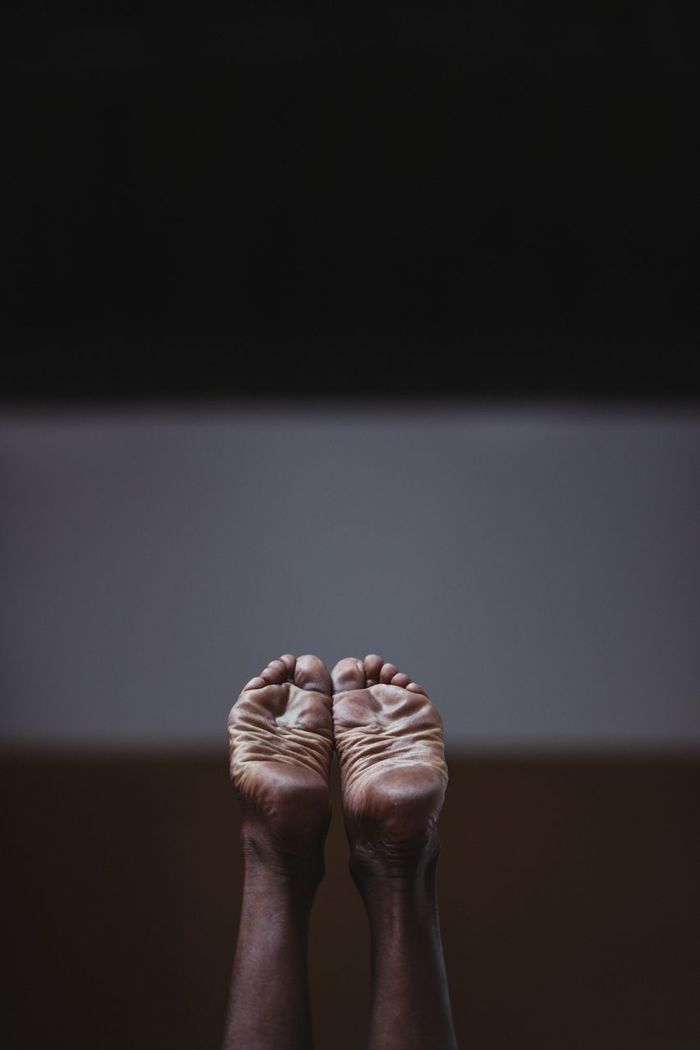 Close-up of bare feet