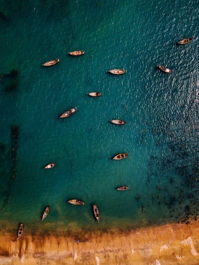 High angle view of bay of bengal