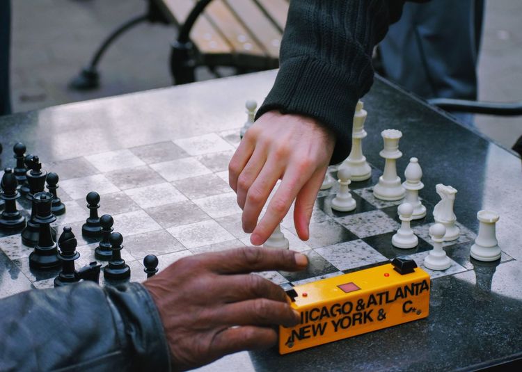Black white chess chessboard 