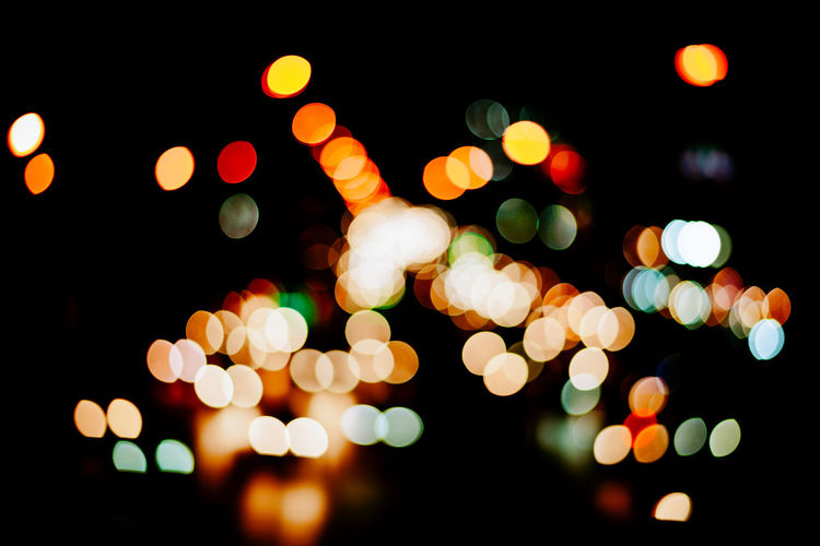 Defocused lights at night