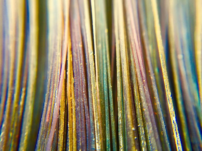 Full frame shot of colorful paintbrush bristles