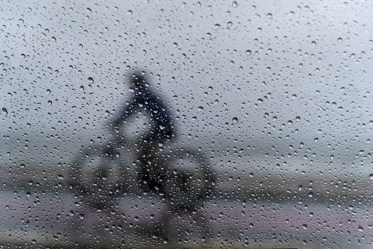 Full frame shot of wet glass