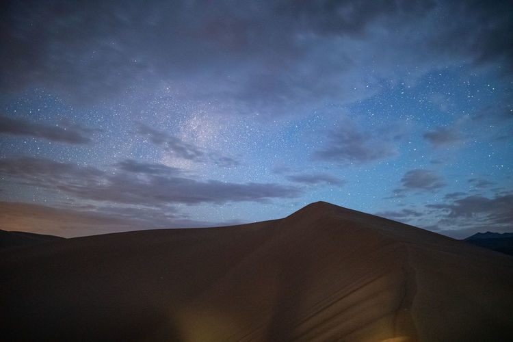 Scenic view of desert against sky