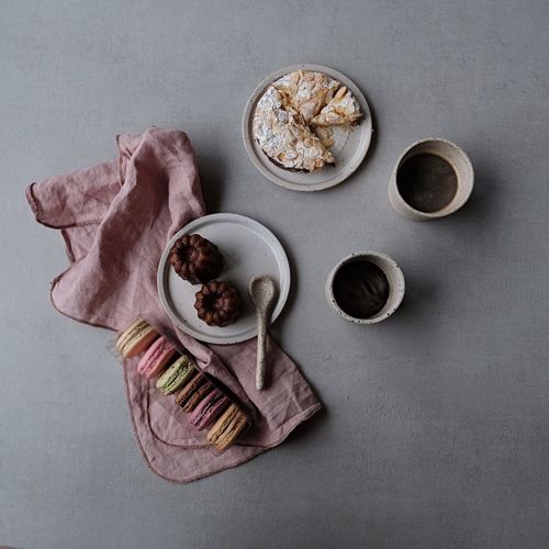 High angle view of food on table