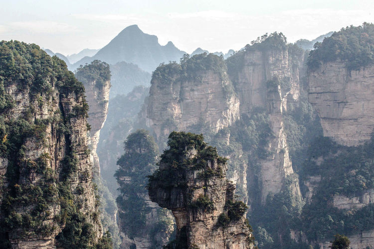 Panoramic view of mountain range