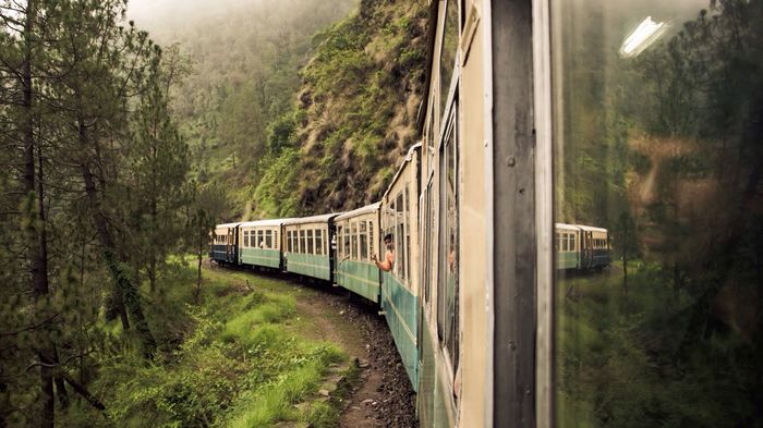 TRAIN PASSING THROUGH TRAIN