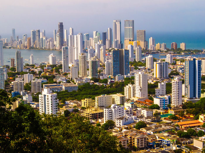 Panoramic view  of cartagena colombia