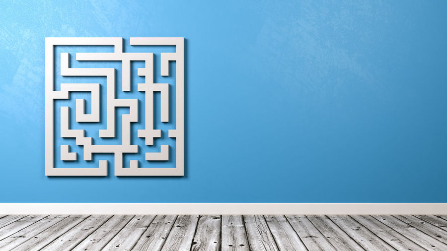 High angle view of wooden wall