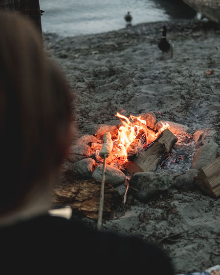 Bonfire on beach