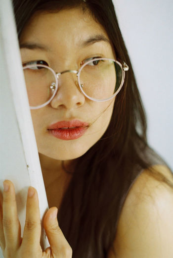 Close-up portrait of young woman