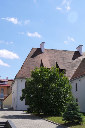 Low angle view of building against sky