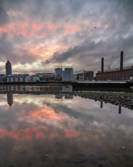 River with city in background