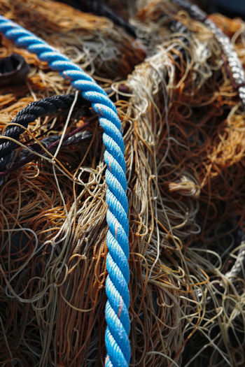Close-up of rope on ropes
