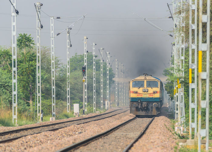 Train on railroad track