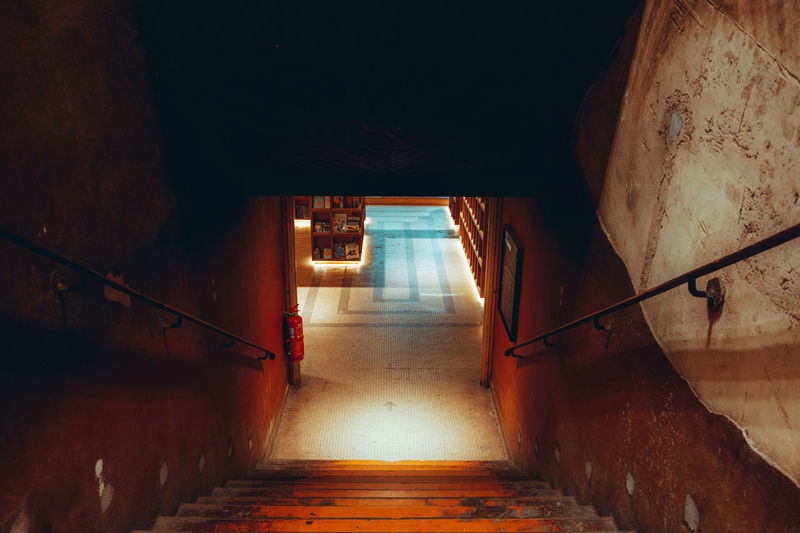Rear view of tunnel