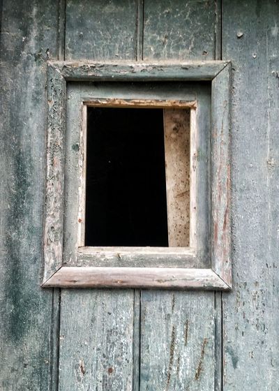 Full frame shot of old house window