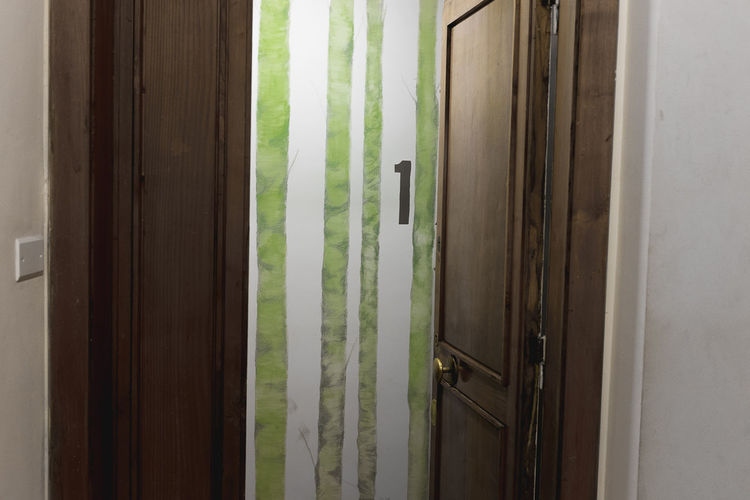 View of closed door