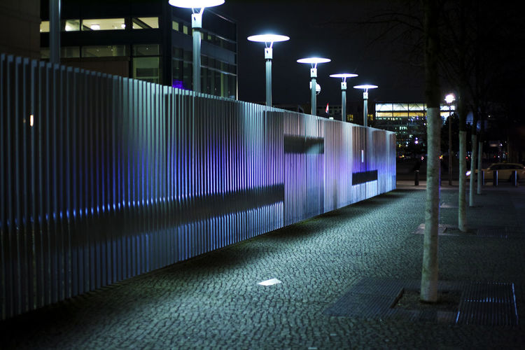 Illuminated lighting equipment at night