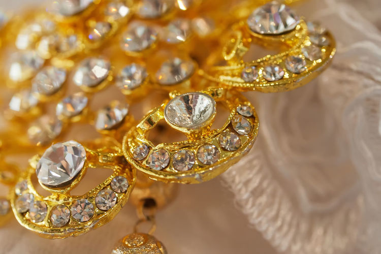 Close-up of gold and jewels 