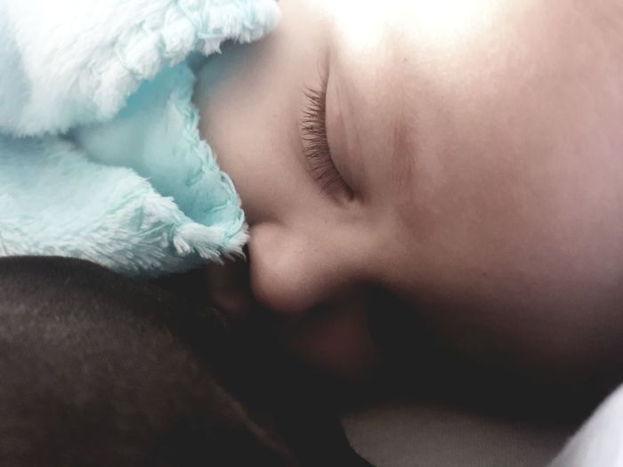 Close-up of baby boy sleeping