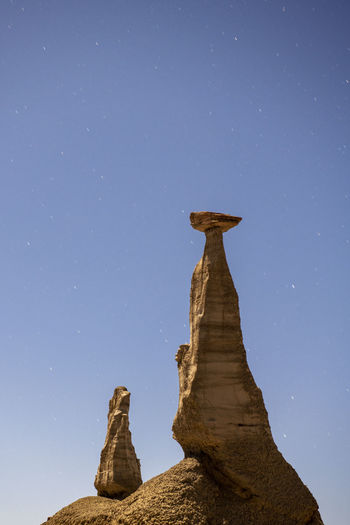Wild rock formations in the desert wilderness of new mexico at n