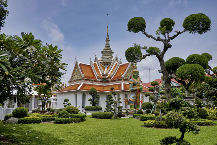 Temple against building
