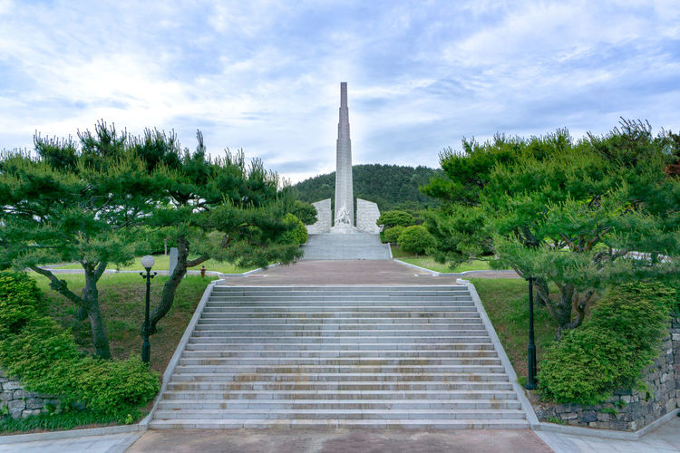 View of monument against cloudy sky