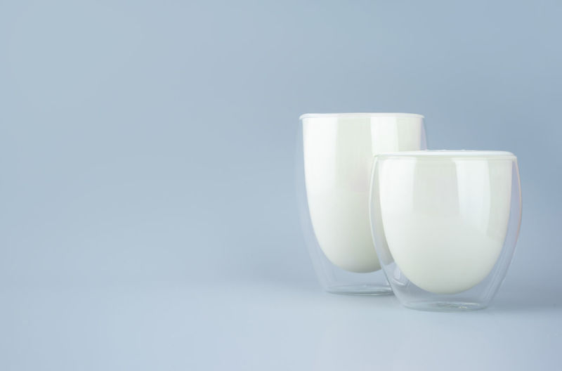 Probiotic drink, buttermilk or yogurt. kefir in glass. bacteria gut health, fermented
