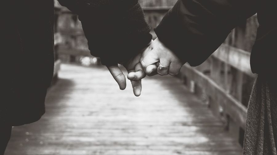 Close-up of hand against blurred background