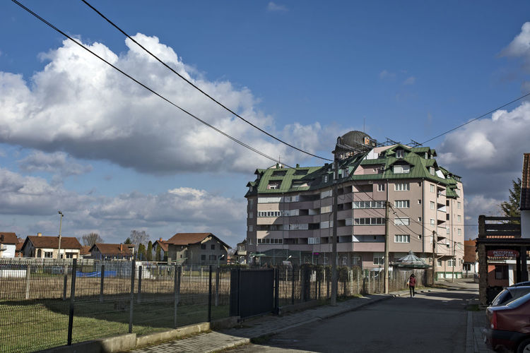Buildings against sky in city