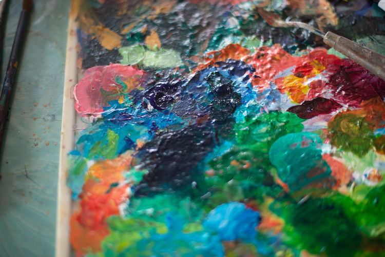 Close-up of palette