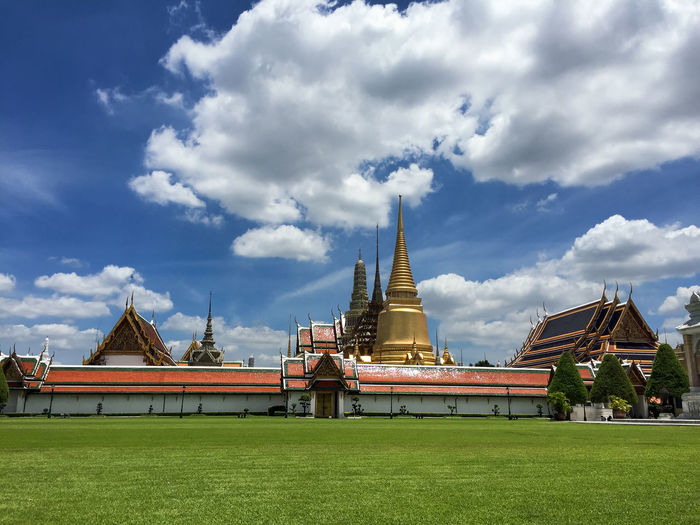 Temple of the emerald buddha or wat phra kaew in bangkok, thailand