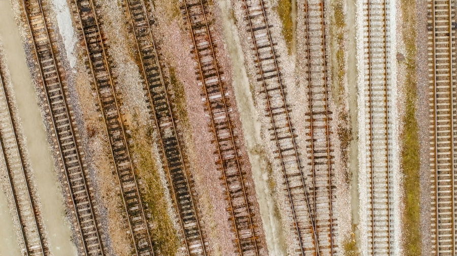 Full frame shot of railroad tracks