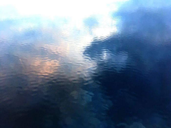 Reflection of sky in water
