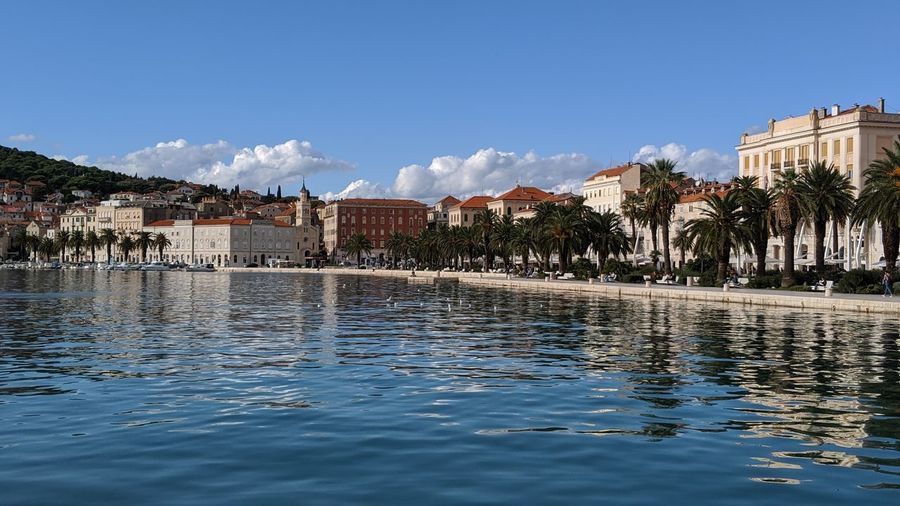 Riva waterfront promenade on adriatic sea