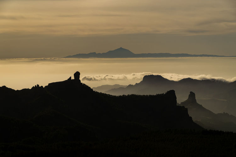 Misty mountains on gran canaria