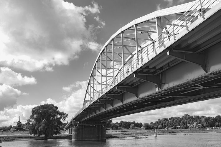 Low angle view of bridge against sky
