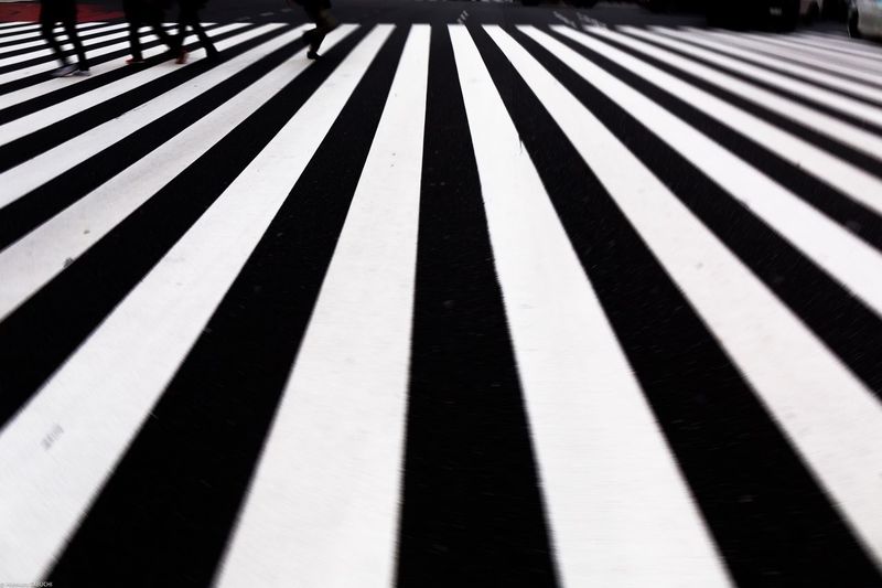 Full frame shot of zebra crossing