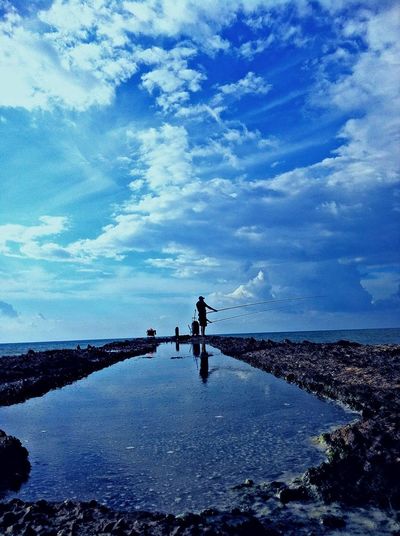 Scenic view of sea against sky